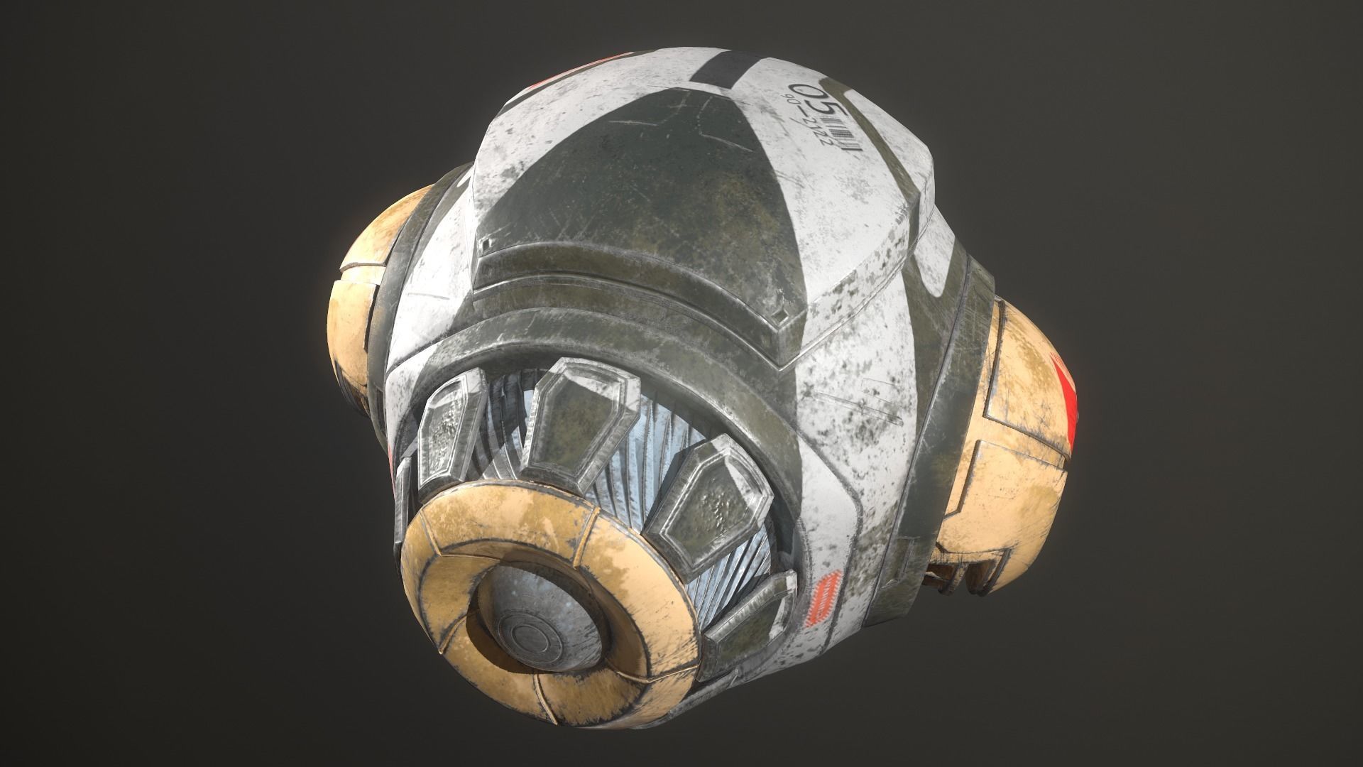 Robot Flyer Low-poly 3D model_6