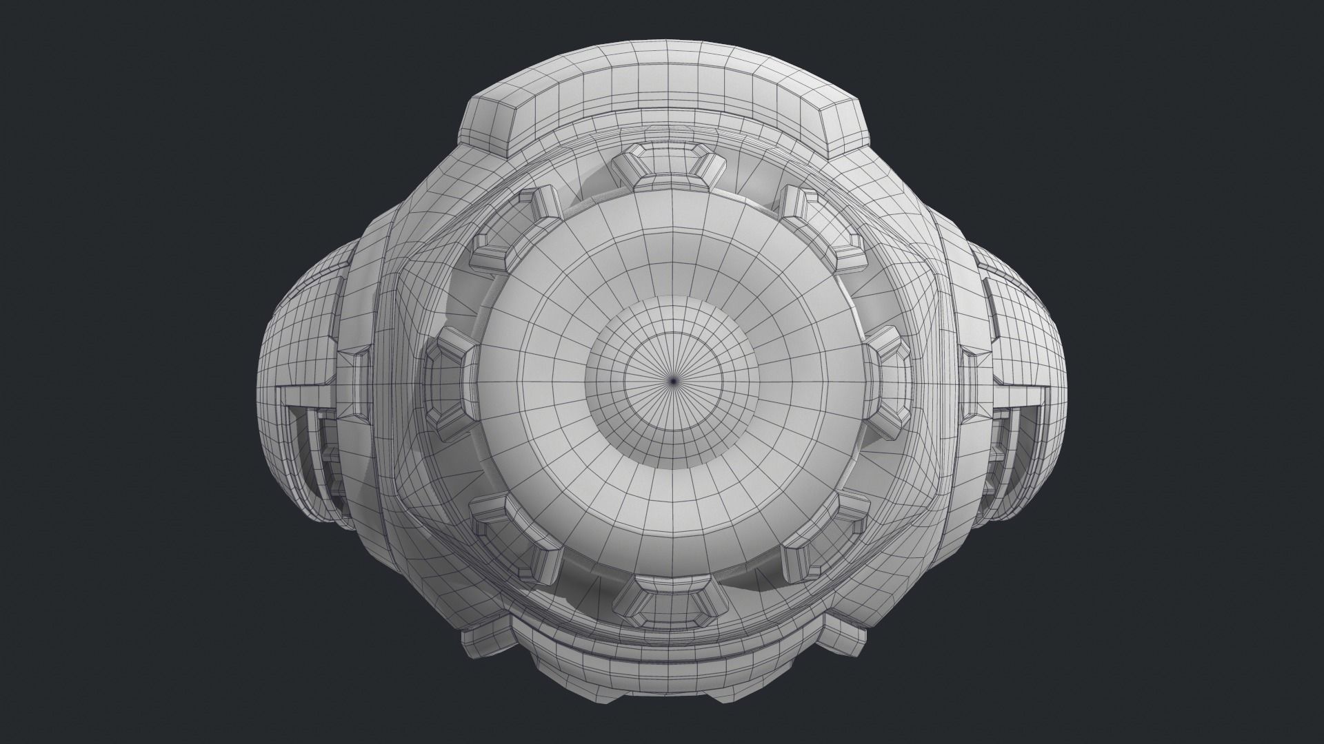 Robot Flyer Low-poly 3D model_14