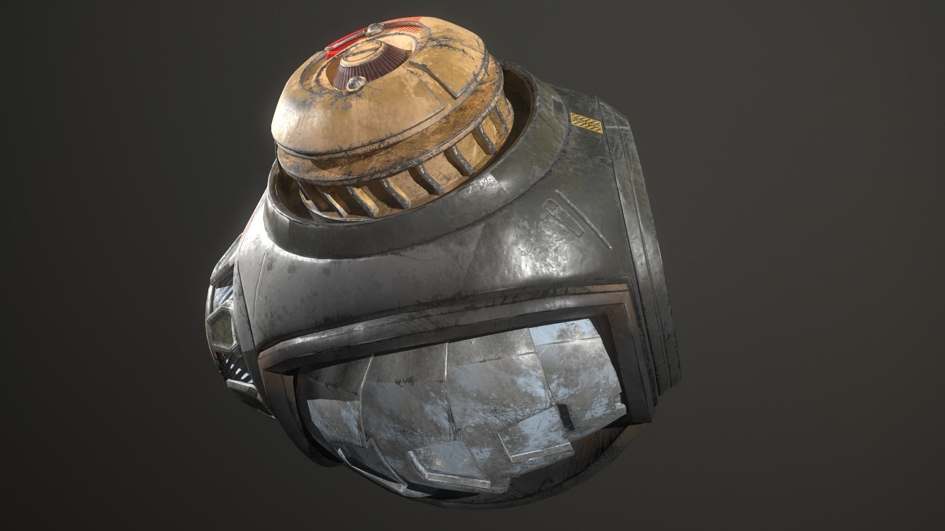 Robot Flyer Low-poly 3D model_3