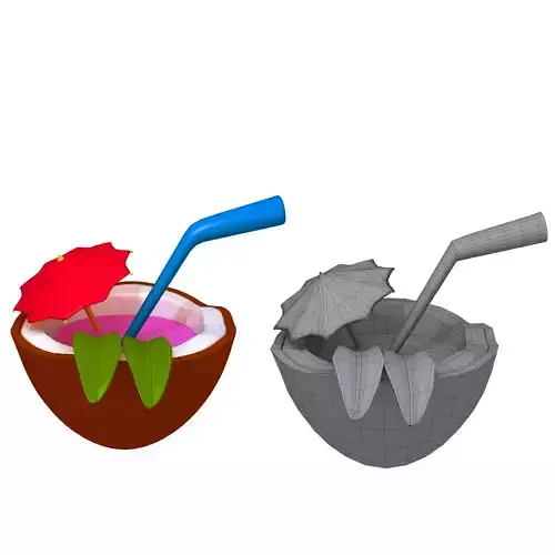 Coconut Cocktail 3D model