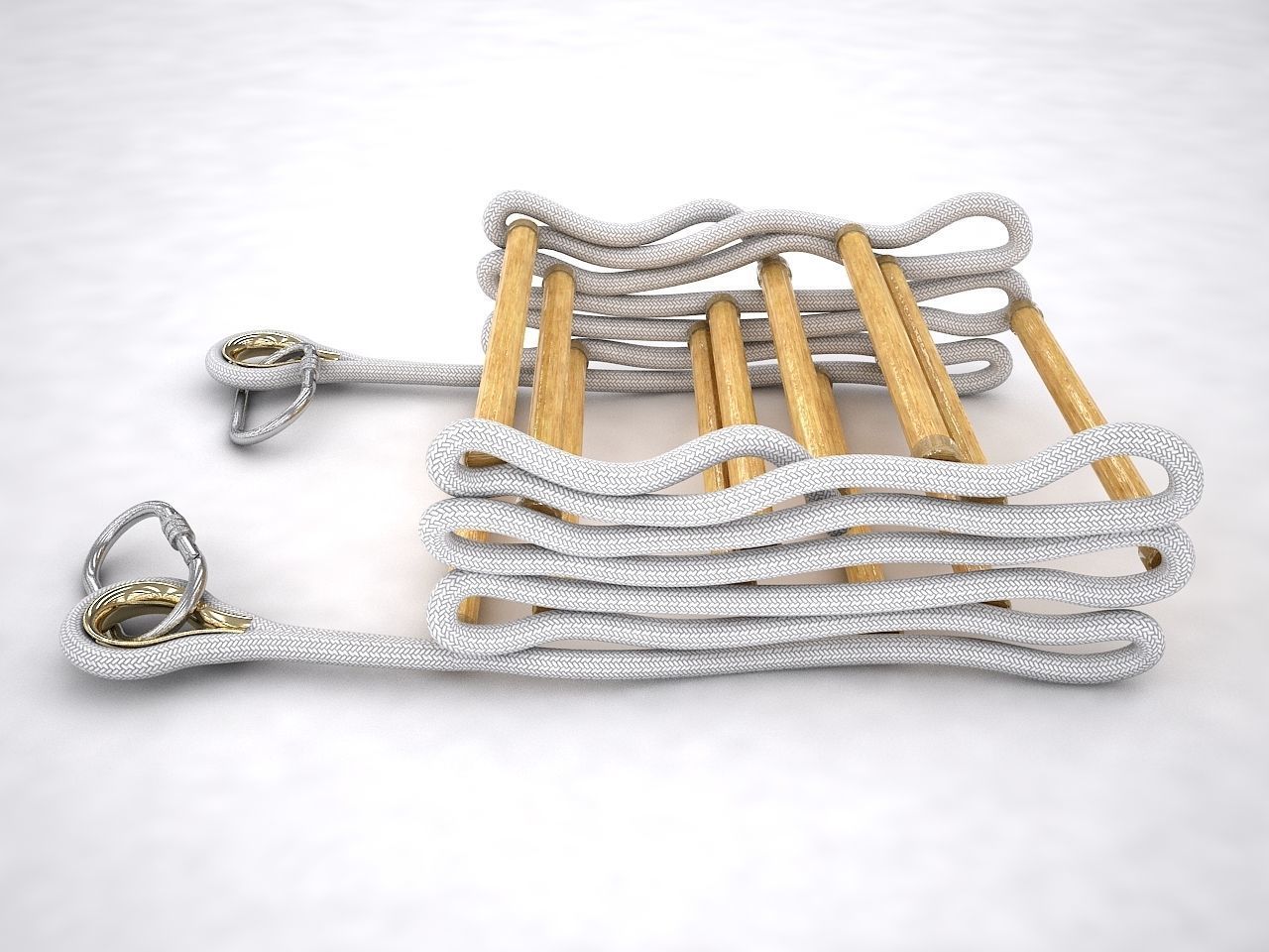 Folded Rope Ladder 3D model | CGTrader