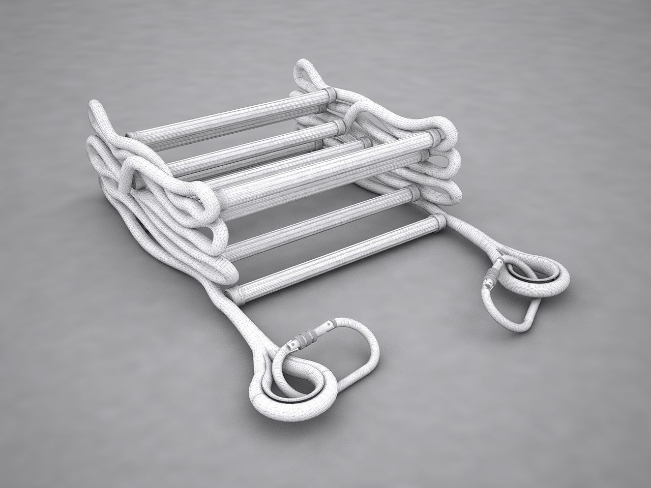 Folded Rope Ladder 3D model | CGTrader
