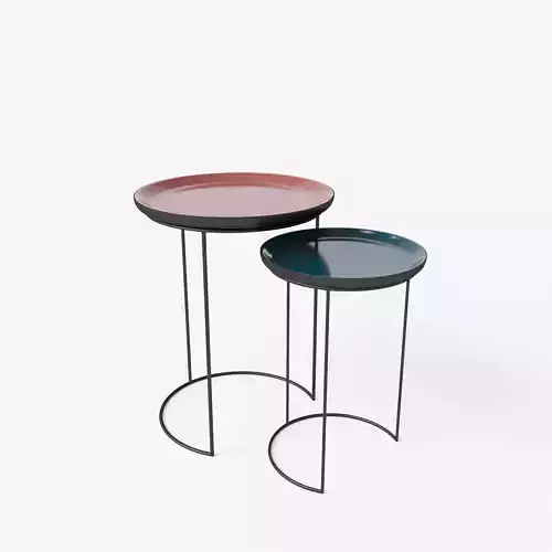 TIVARA two nesting tables with trays