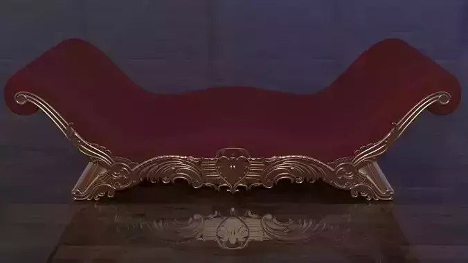 Couch Dewan Low-poly 3D model