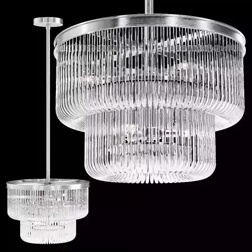 Restoration Hardware BETTINA CRYSTAL CLEAR GLASS  PENDANT PEWTER