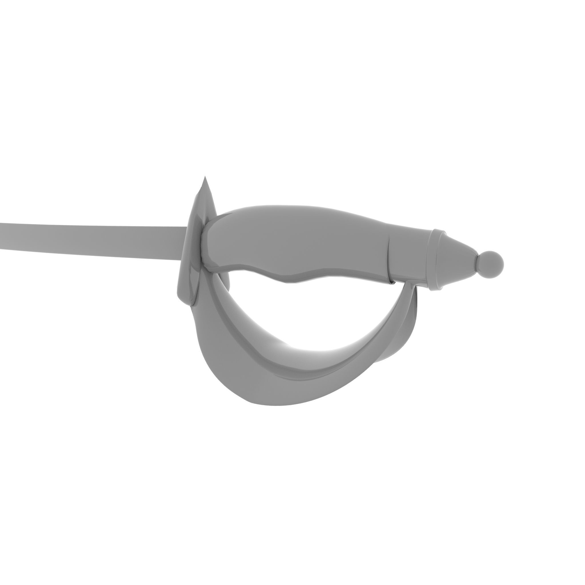 Cutlass Pirate Sword 3D print model_5