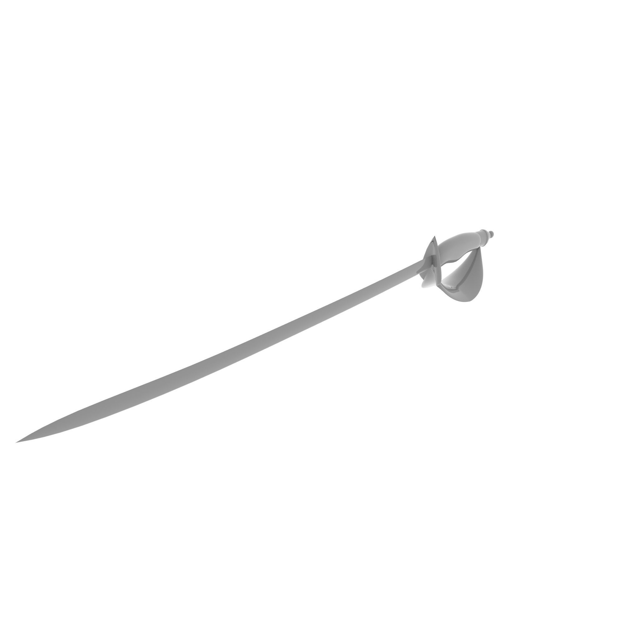 Cutlass Pirate Sword 3D print model_2