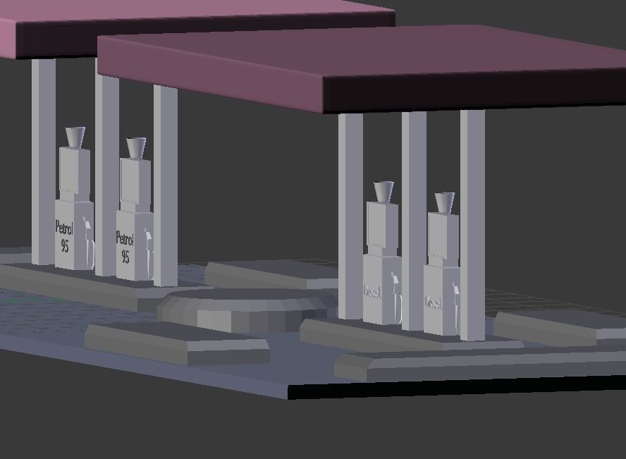 Petrol Station 3D model_10