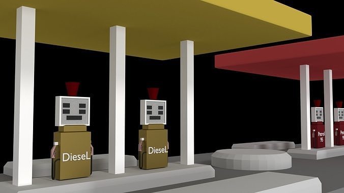 Petrol Station 3D model