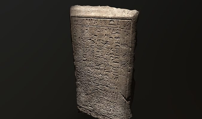 Egyptian Stone Hieroglyph wall 3D scan Photogrammetry  Free 3D model