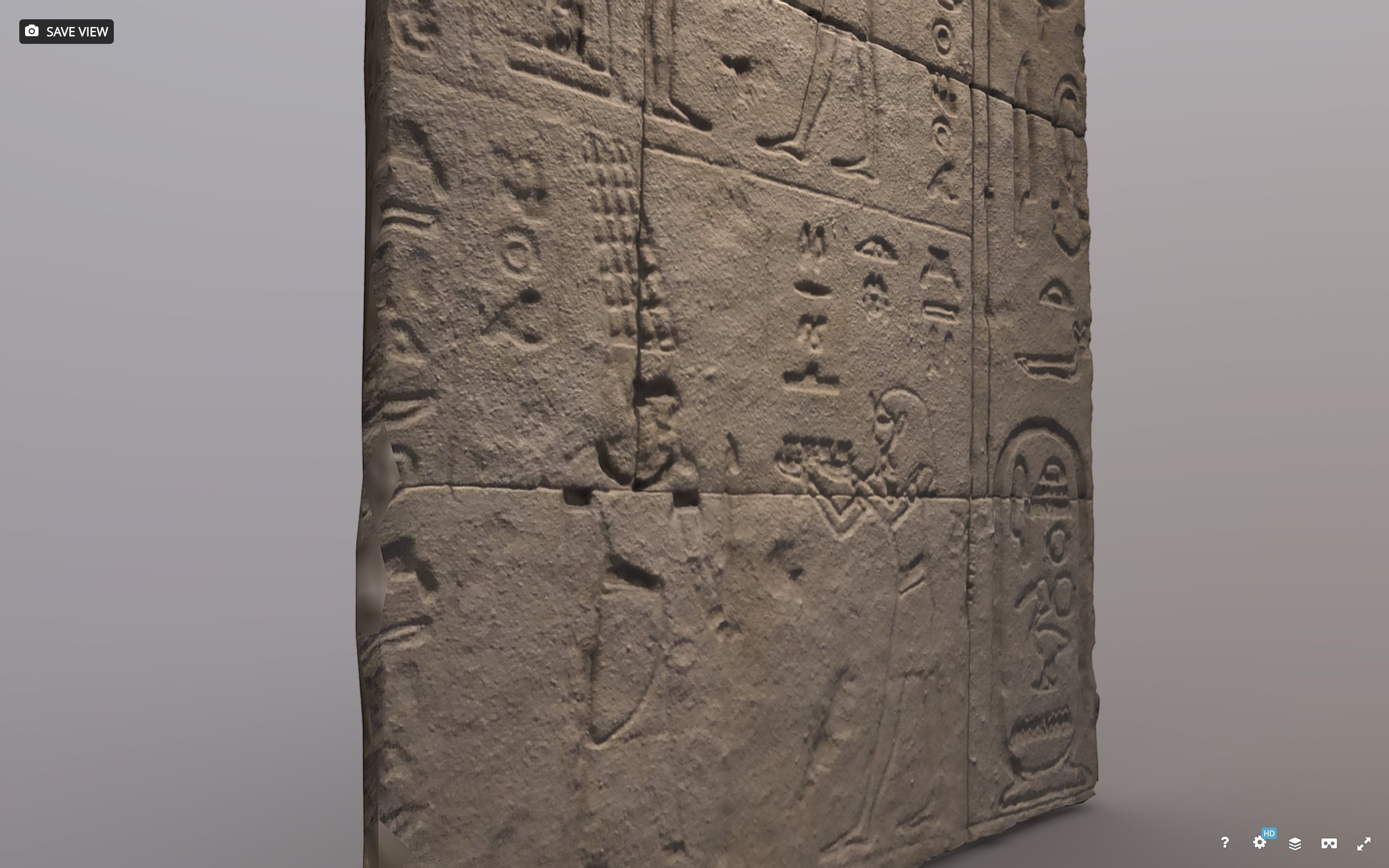 Egyptian Stone Hieroglyph wall 3D scan Photogrammetry 2 3D model_10