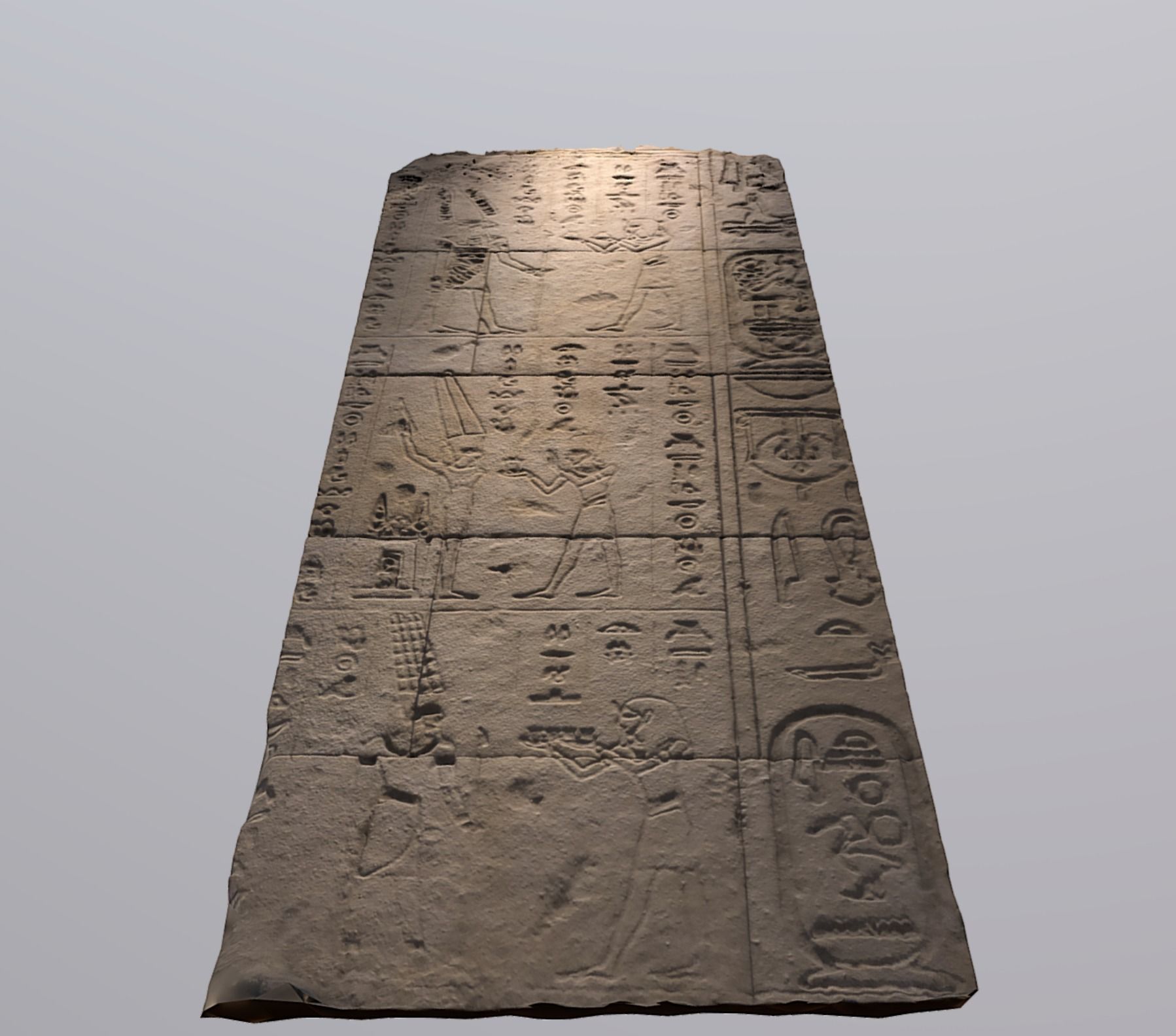 Egyptian Stone Hieroglyph wall 3D scan Photogrammetry 2 3D model_2