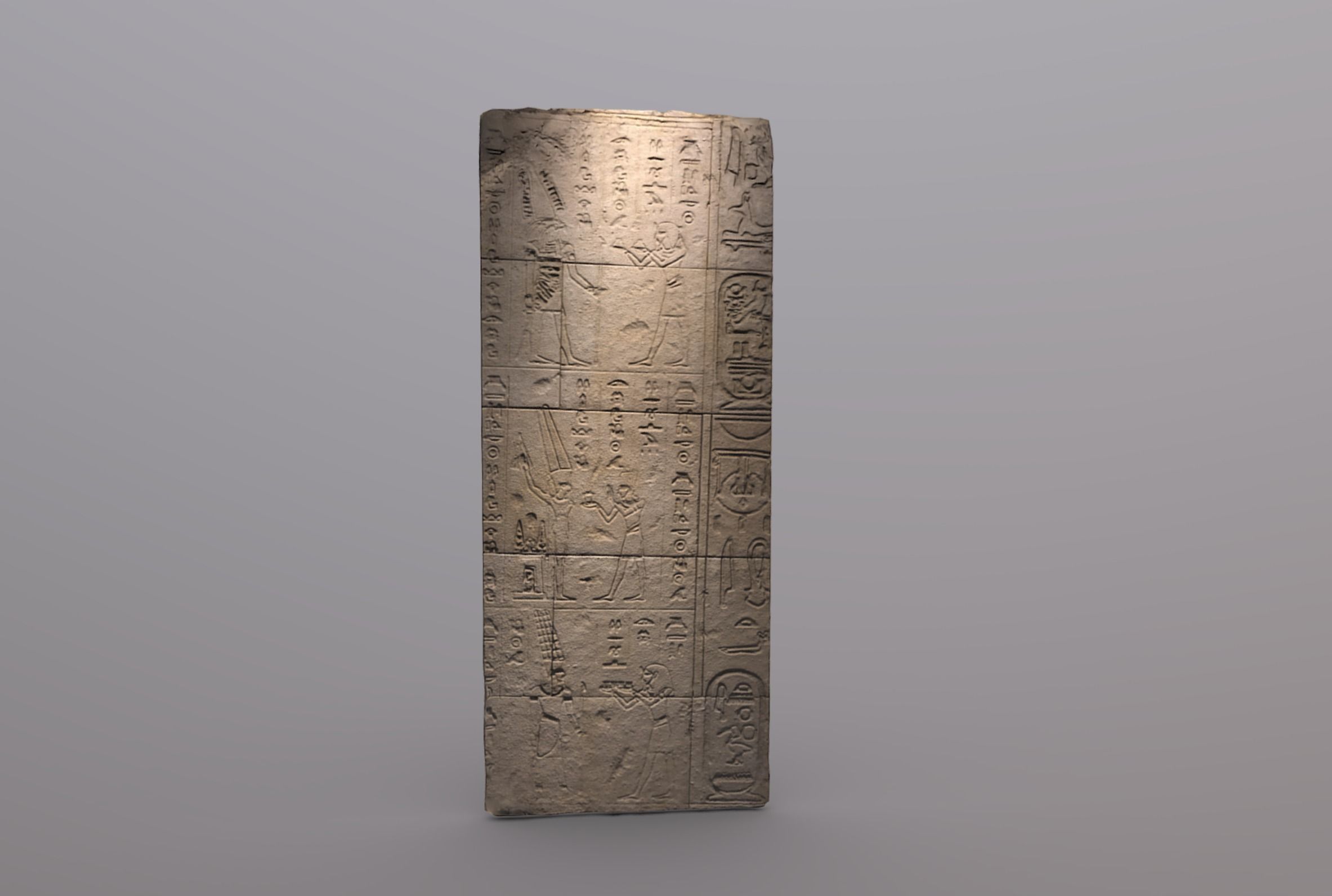 Egyptian Stone Hieroglyph wall 3D scan Photogrammetry 2 3D model_1