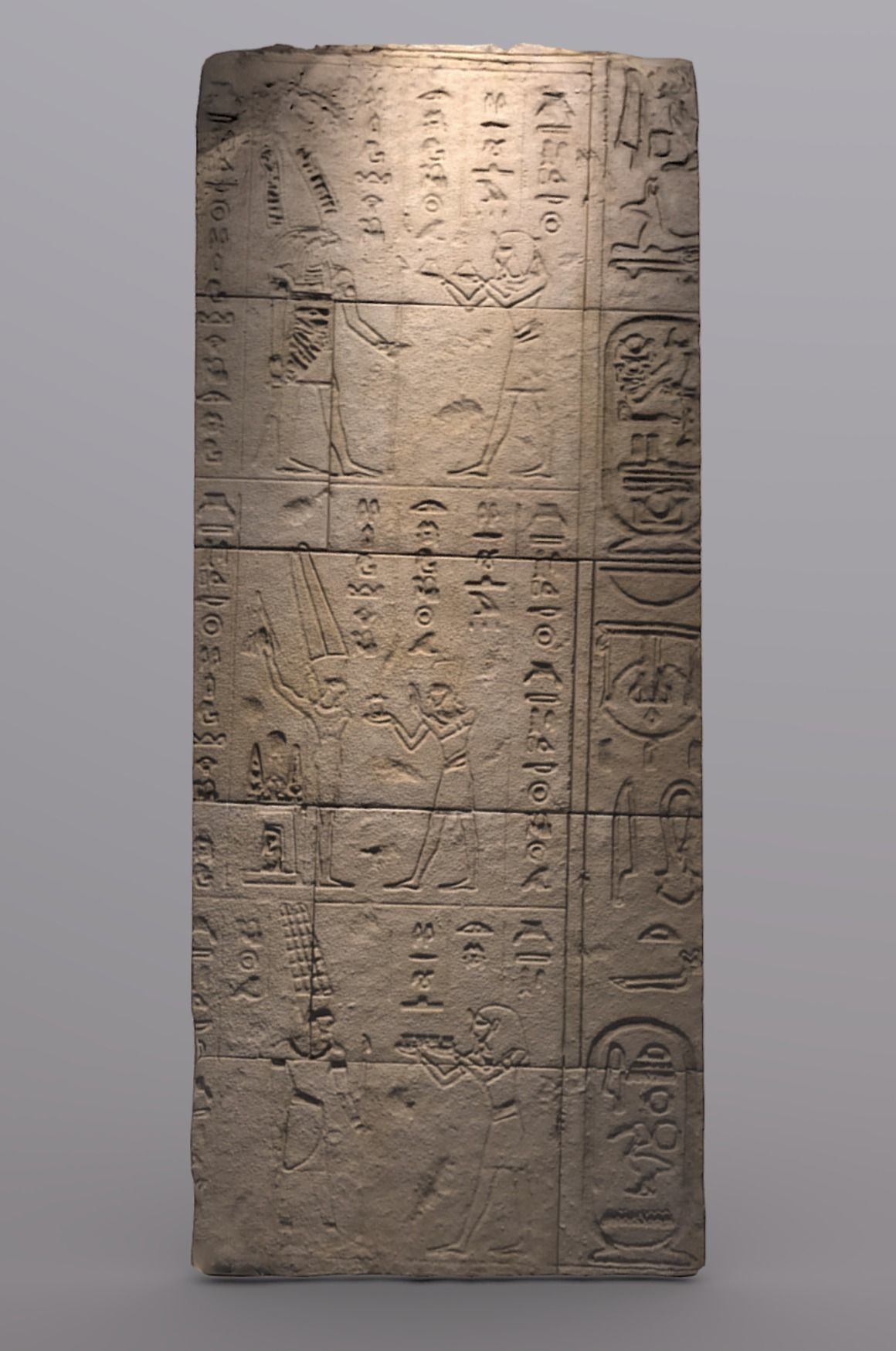 Egyptian Stone Hieroglyph wall 3D scan Photogrammetry 2 3D model_6