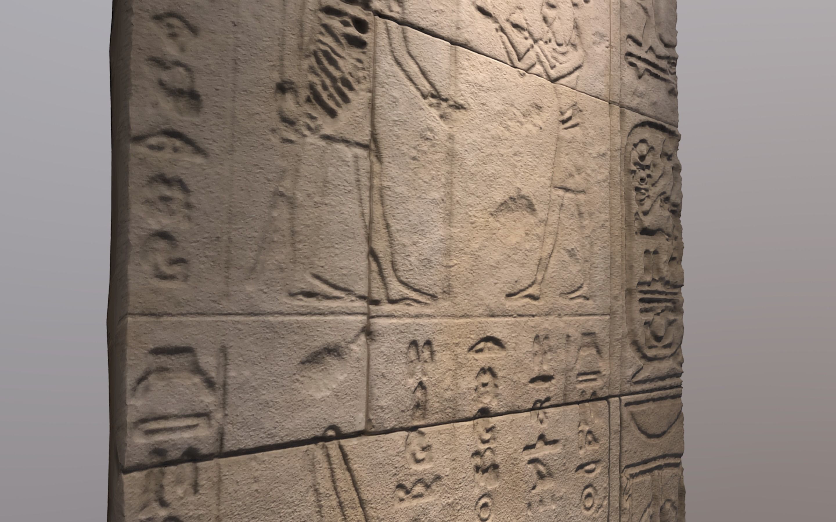 Egyptian Stone Hieroglyph wall 3D scan Photogrammetry 2 3D model_8