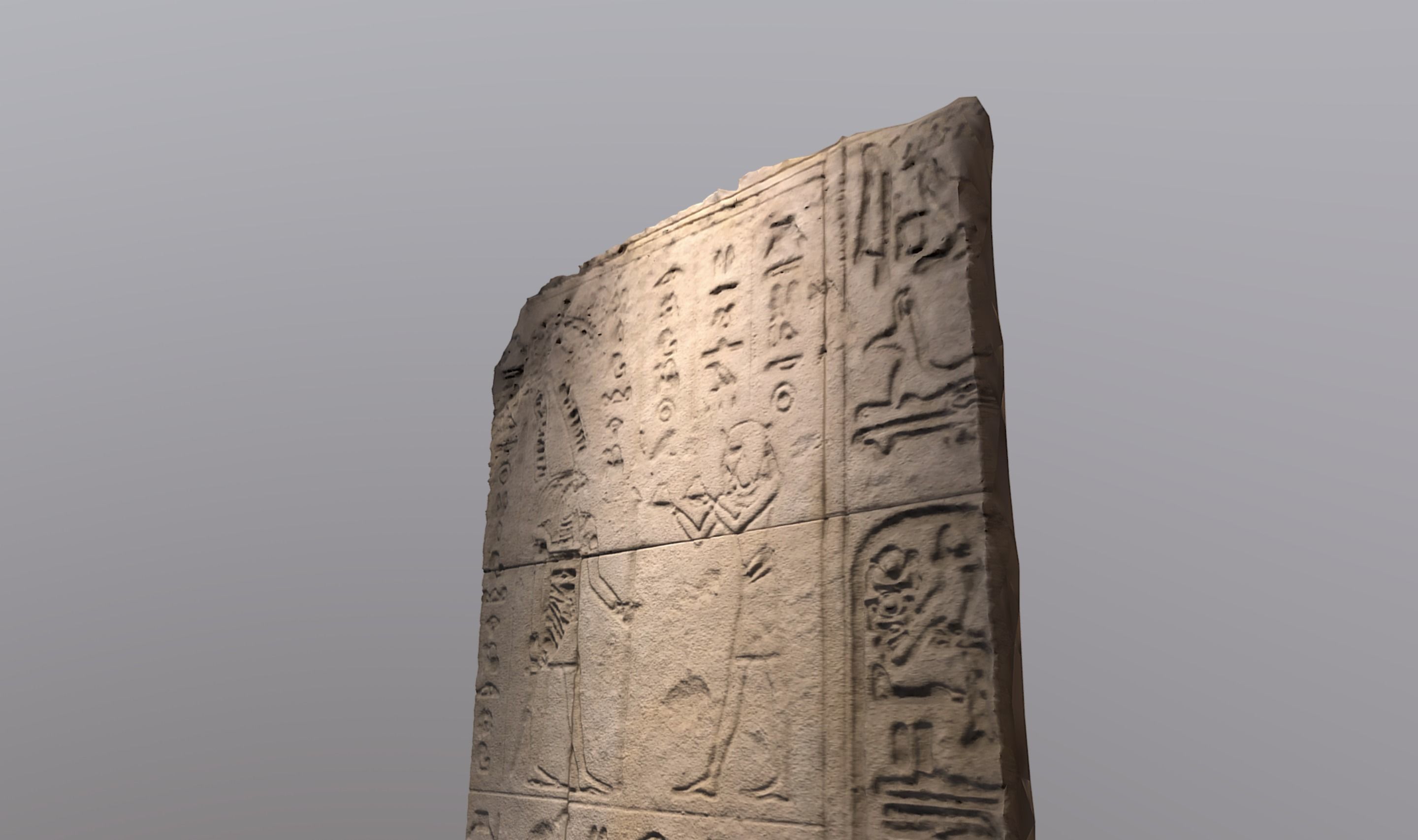 Egyptian Stone Hieroglyph wall 3D scan Photogrammetry 2 3D model_4