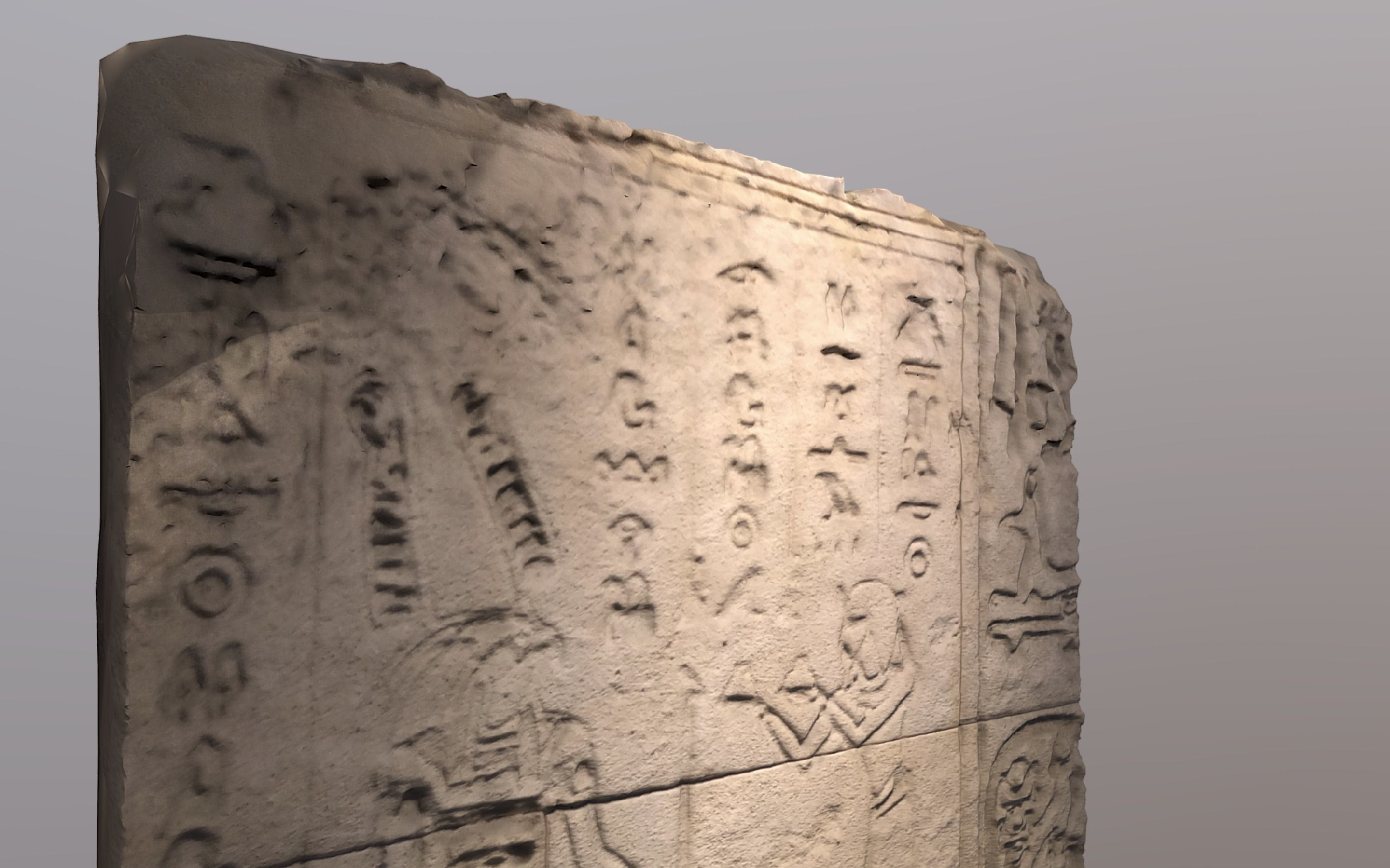 Egyptian Stone Hieroglyph wall 3D scan Photogrammetry 2 3D model_7