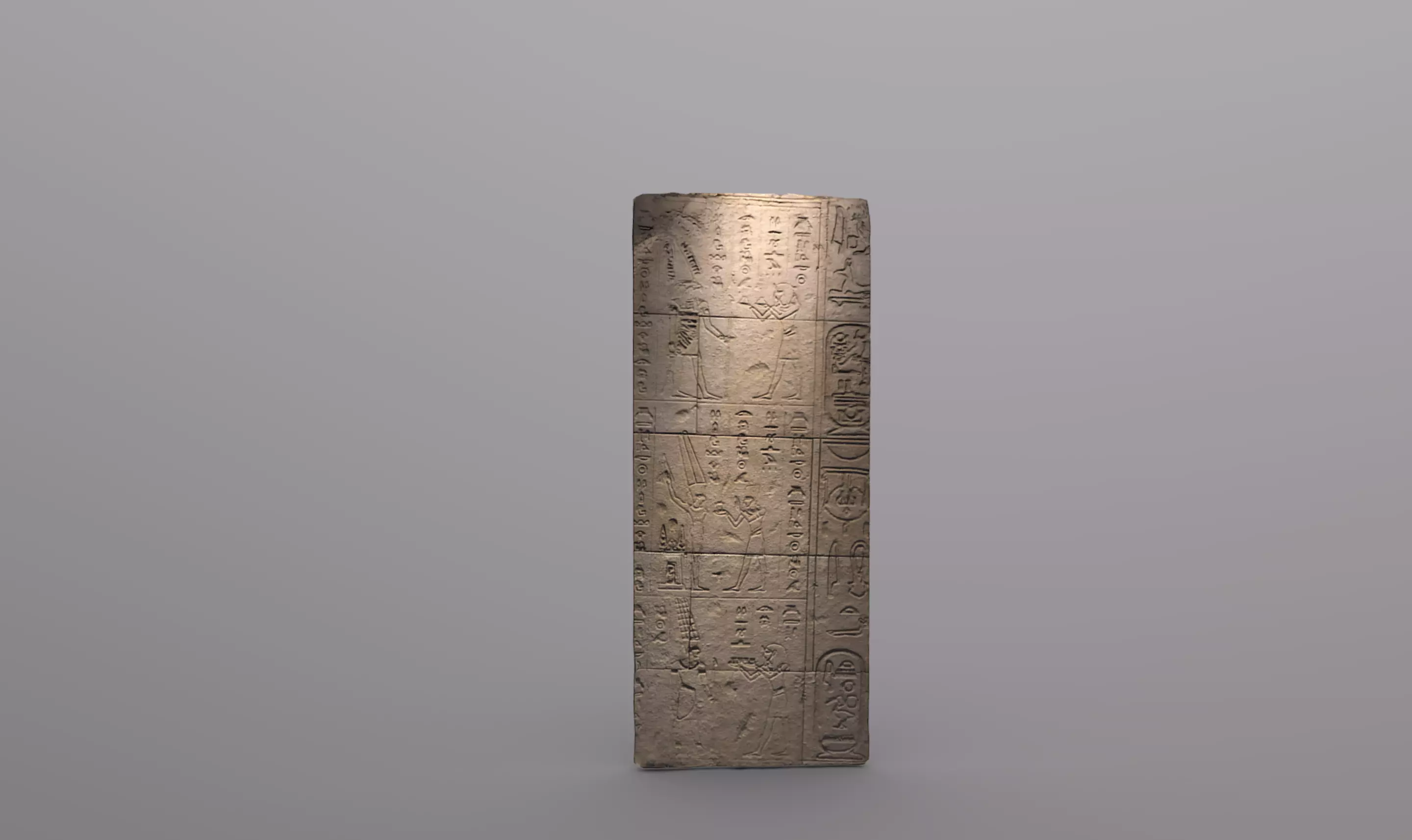 Egyptian Stone Hieroglyph wall 3D scan Photogrammetry 2 3D model_0