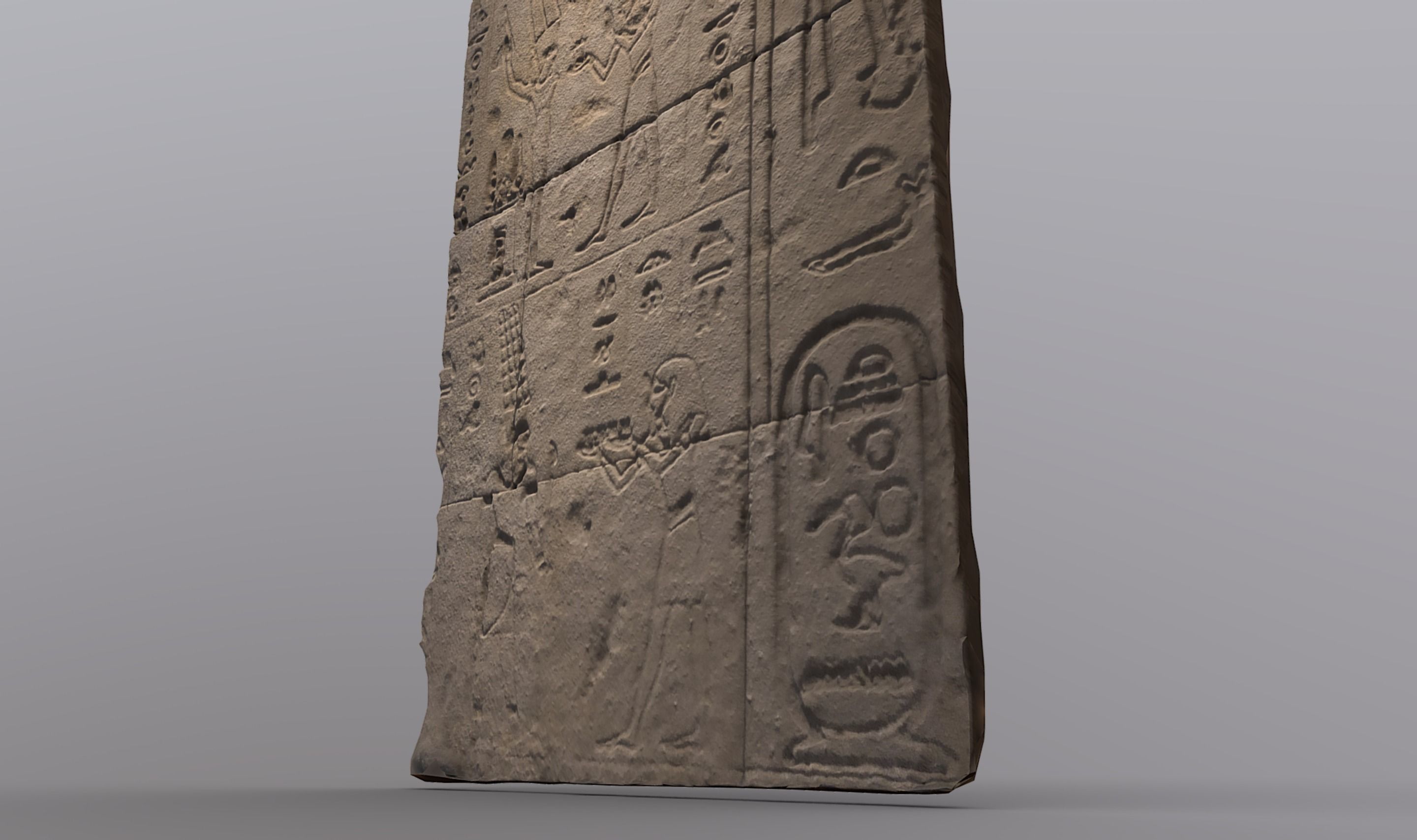 Egyptian Stone Hieroglyph wall 3D scan Photogrammetry 2 3D model_5
