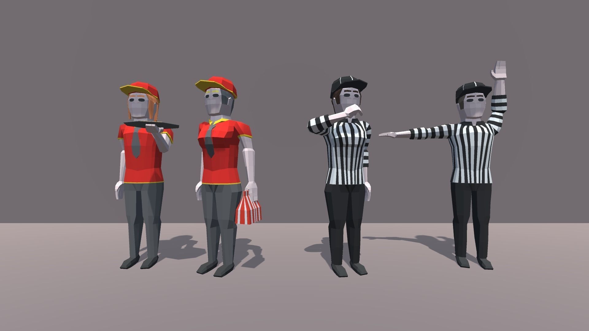 9t5 Low Poly Characters - Occupations Low-poly 3D model_21