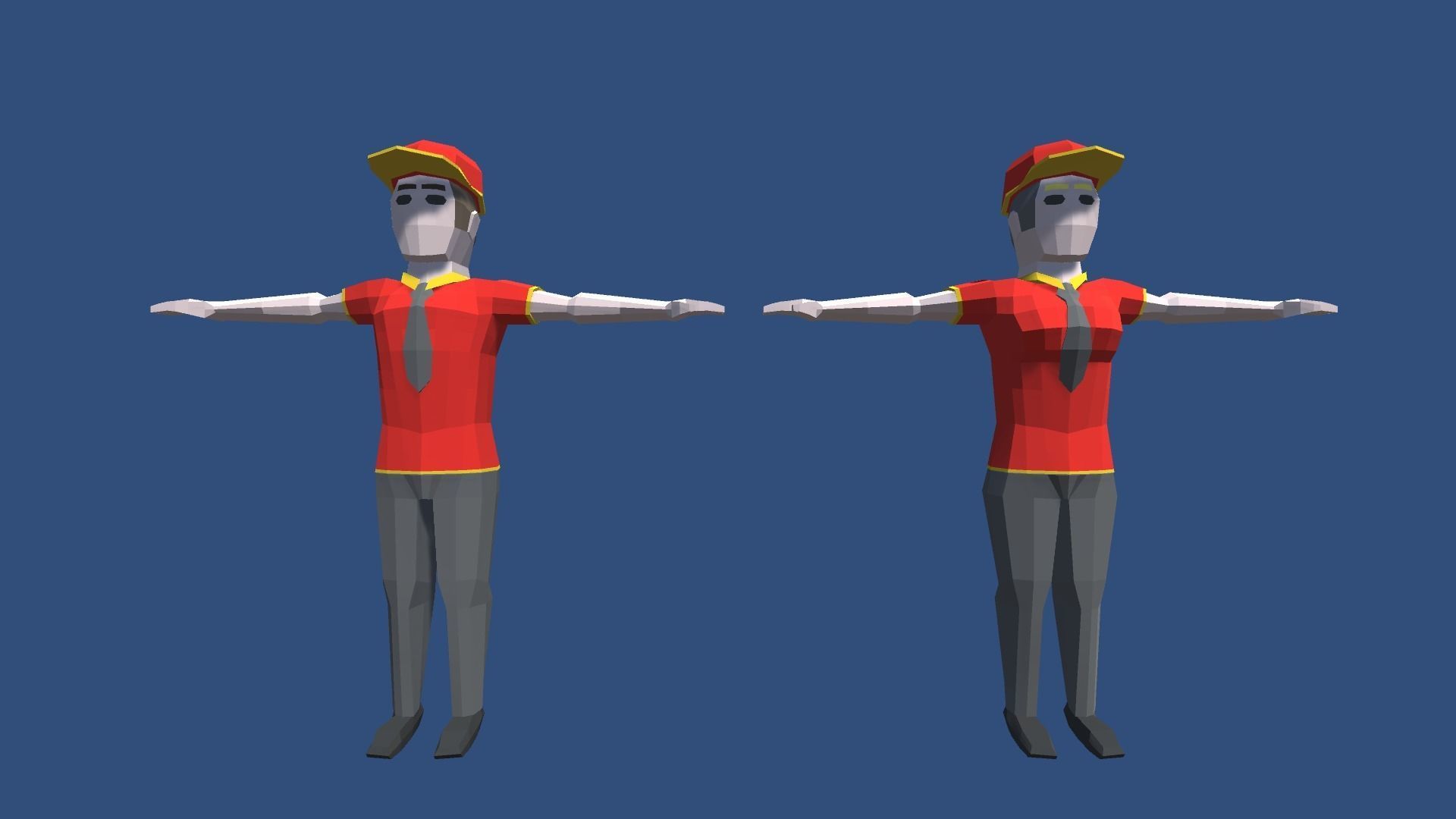 9t5 Low Poly Characters - Occupations Low-poly 3D model_7
