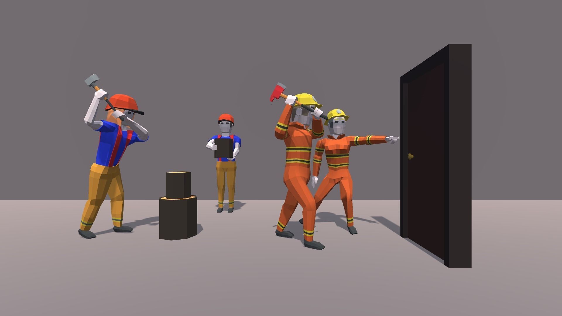 9t5 Low Poly Characters - Occupations Low-poly 3D model_20