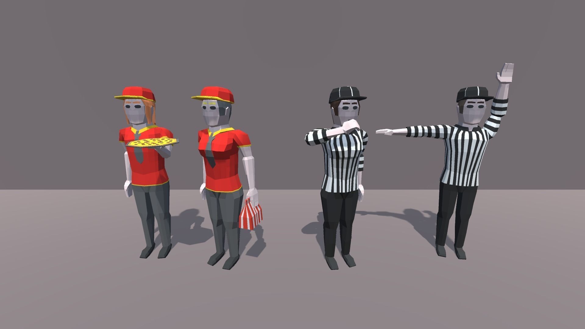 9t5 Low Poly Characters - Occupations Low-poly 3D model_22