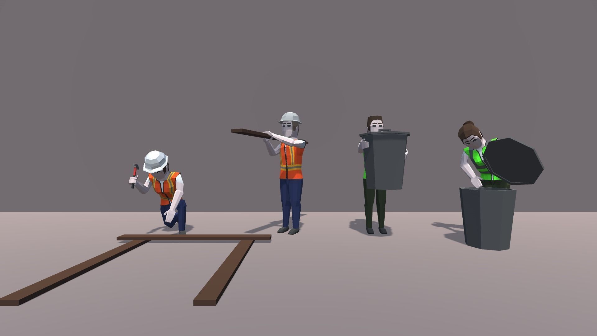 9t5 Low Poly Characters - Occupations Low-poly 3D model_18