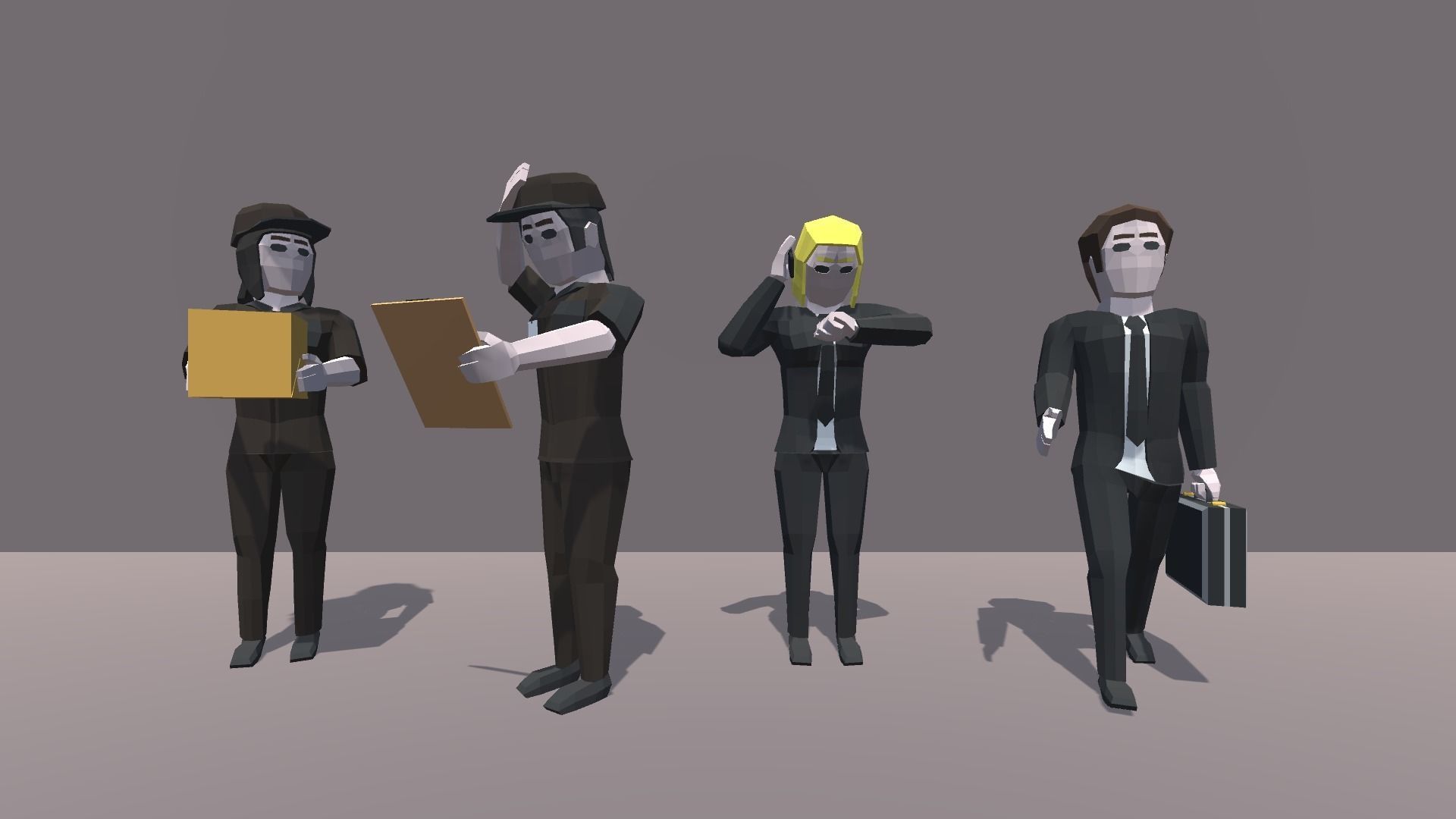 9t5 Low Poly Characters - Occupations Low-poly 3D model_19