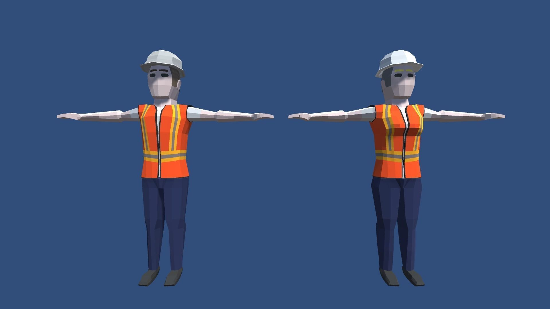 9t5 Low Poly Characters - Occupations Low-poly 3D model_4