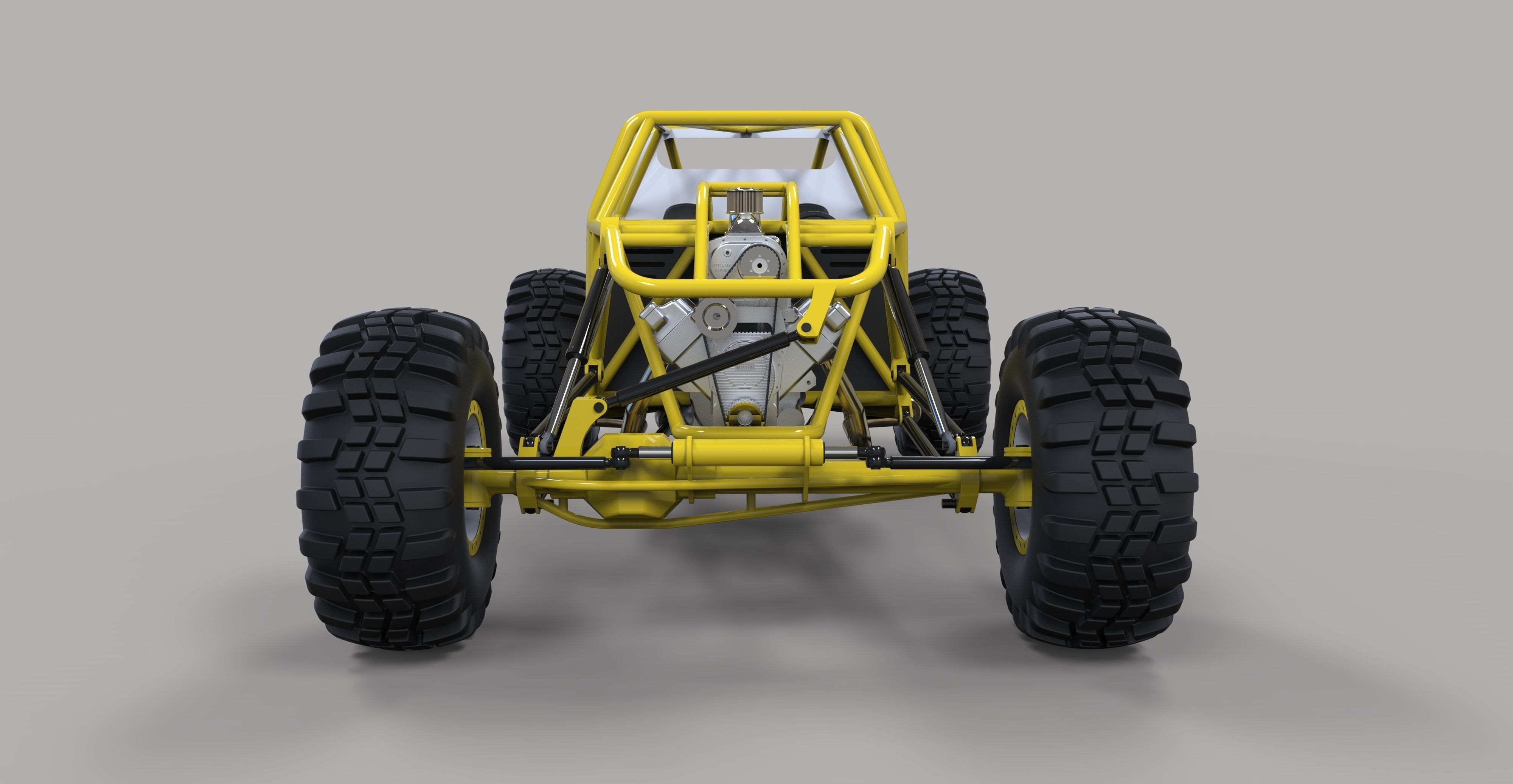 Rock crawling buggy 3D model_4