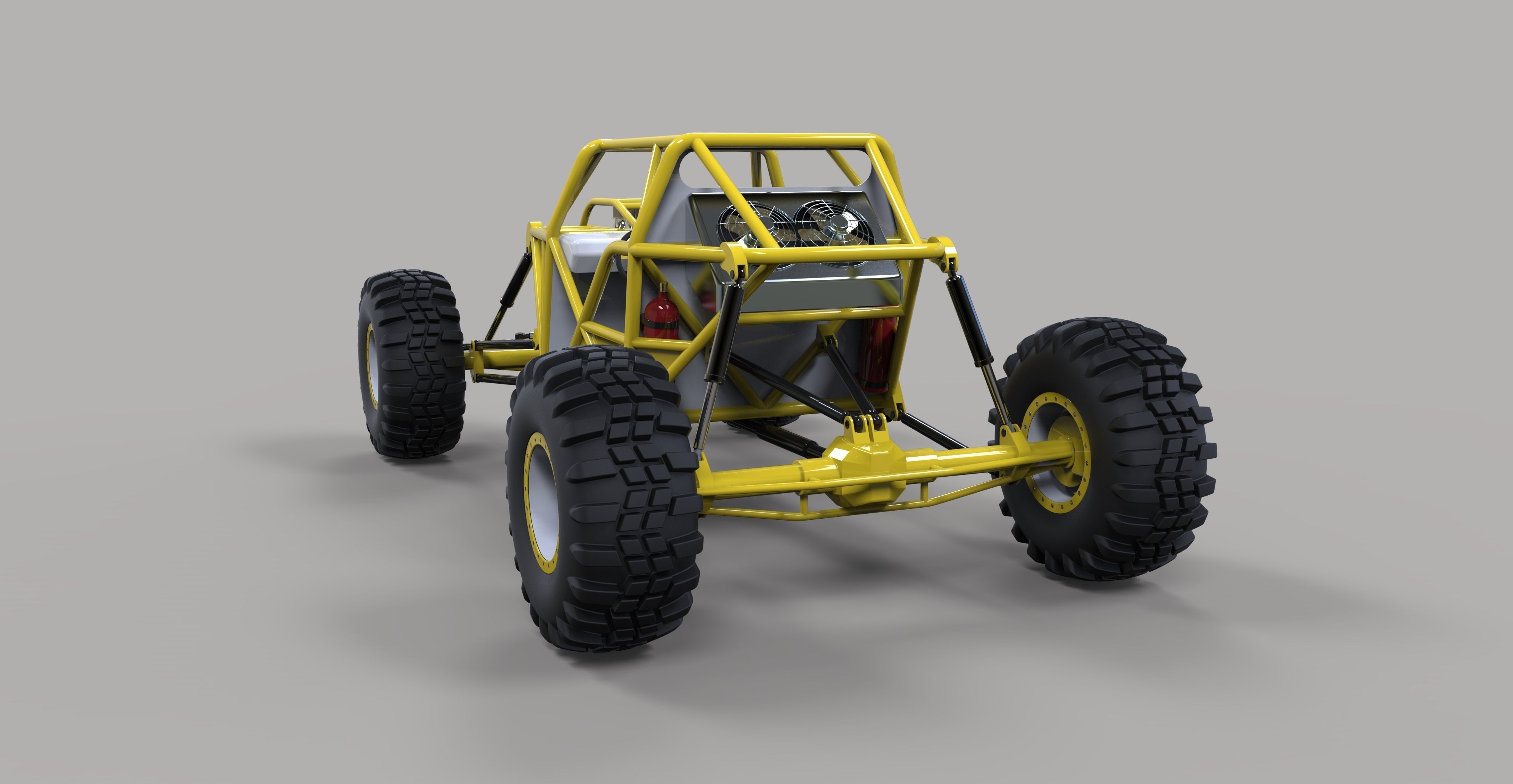Rock crawling buggy 3D model_9