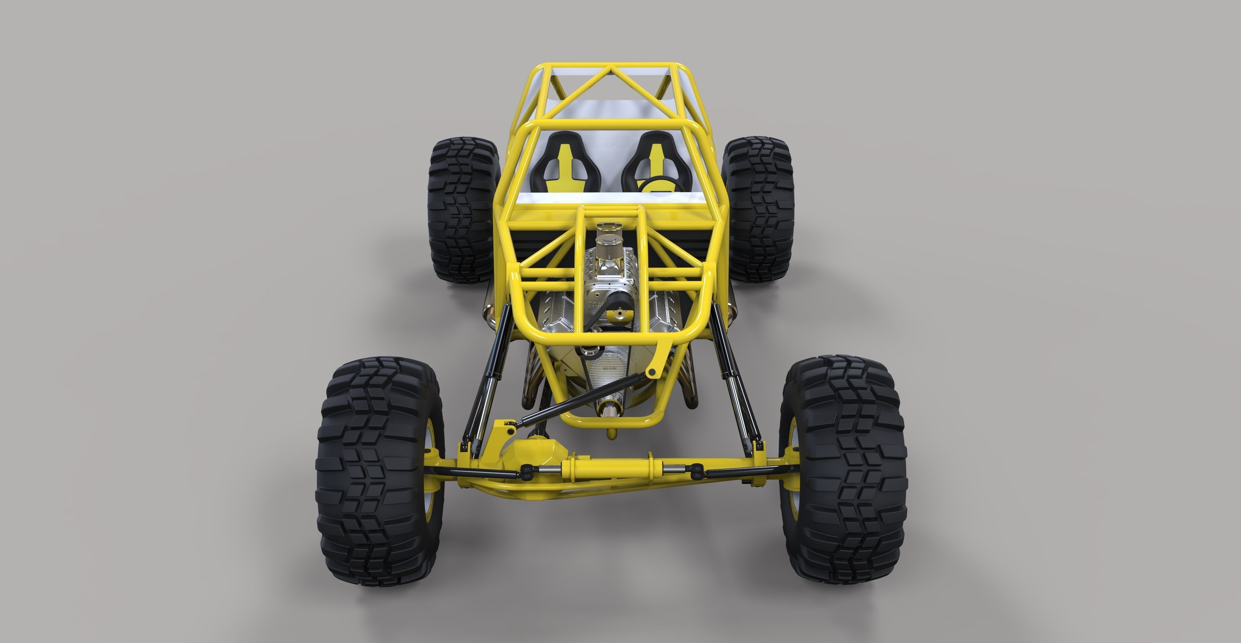 Rock crawling buggy 3D model_5