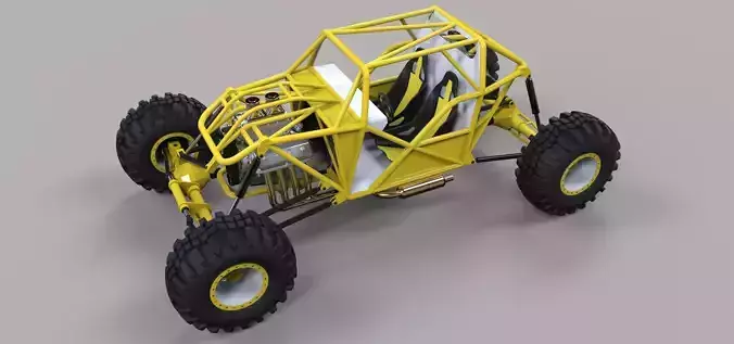 Rock crawling buggy 3D model