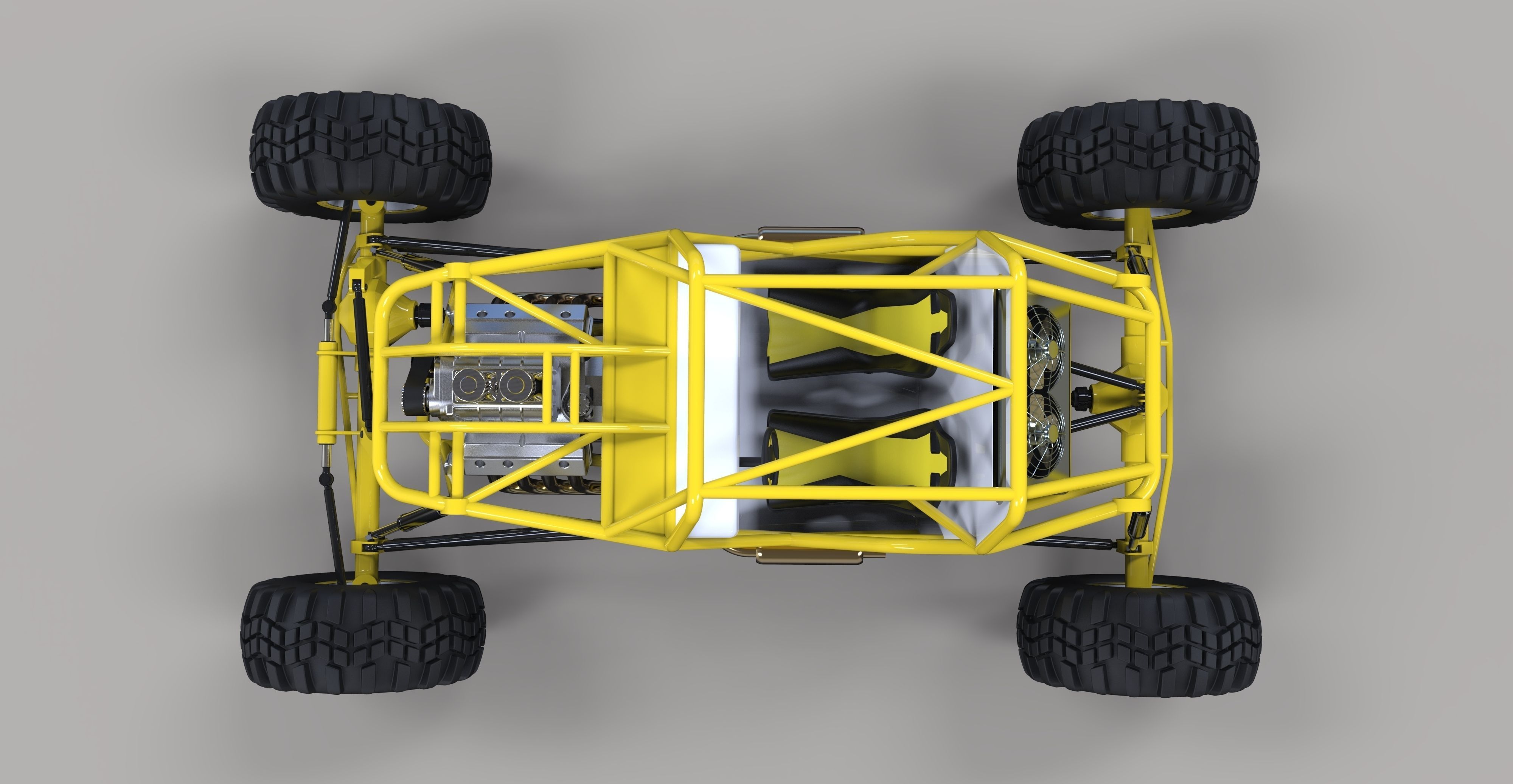 Rock crawling buggy 3D model_8