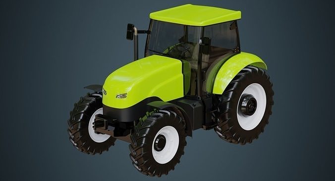 Tractor 1 Untextured 3D model