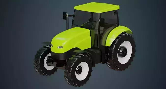 Tractor 1 Untextured 3D model