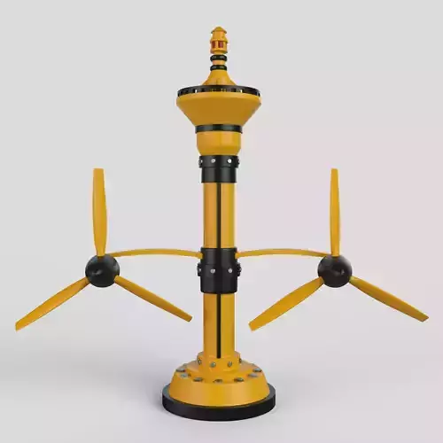 Hydroelectric power generator 3D model