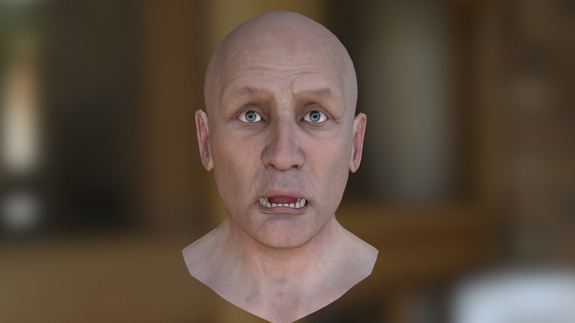 Male head rigged Low-poly 3D model_14