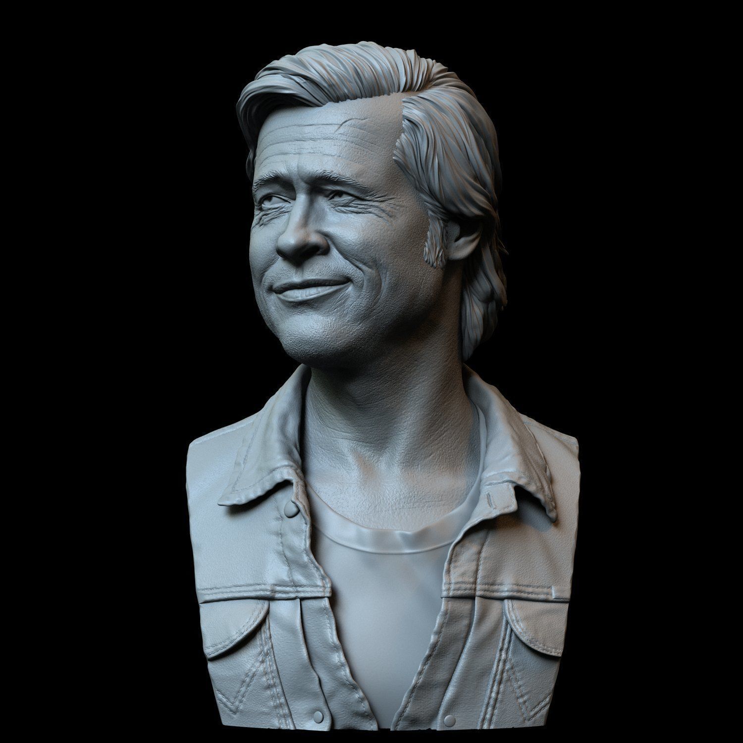 Brad Pitt 3D print model_13