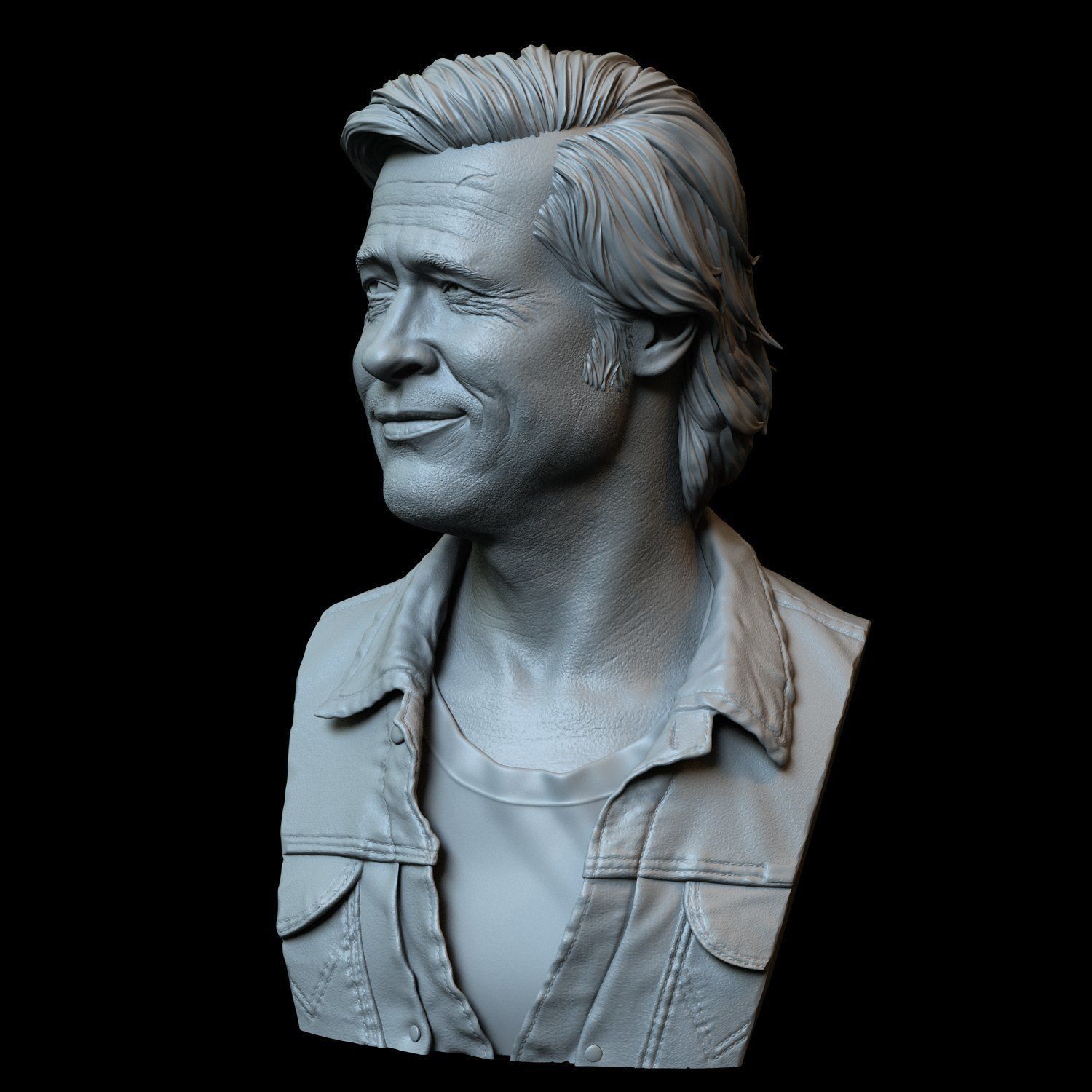 Brad Pitt 3D print model_14