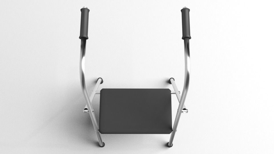 Walker with Chair 3D model_2