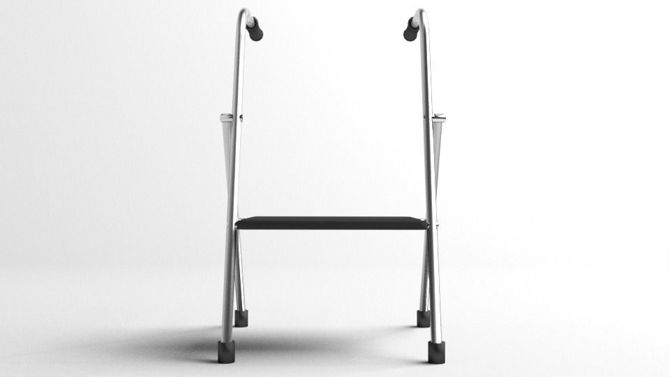 Walker with Chair 3D model_1