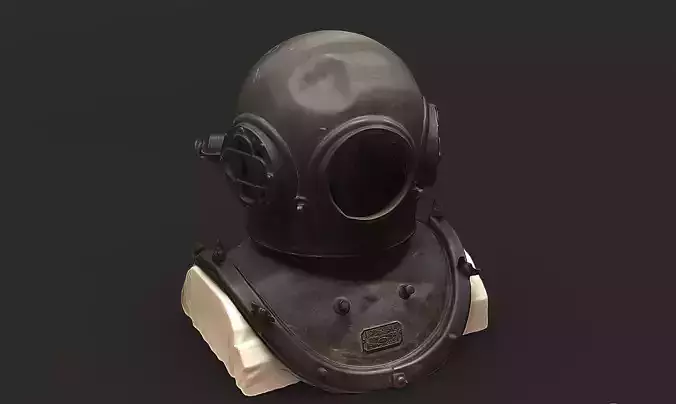 Scuba divers helmet photogrammetry 3D scan