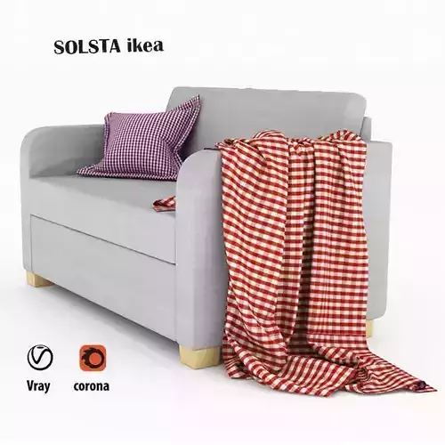 SOLSTA plaid blanket on chair