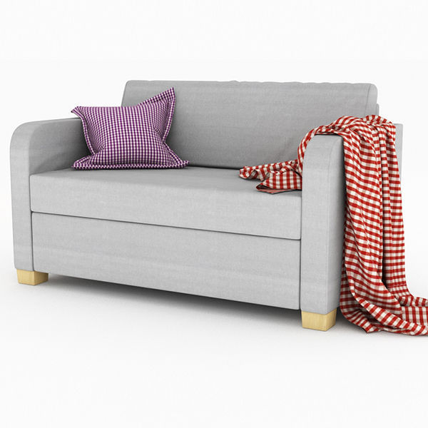 SOLSTA plaid blanket on chair 3D model_7