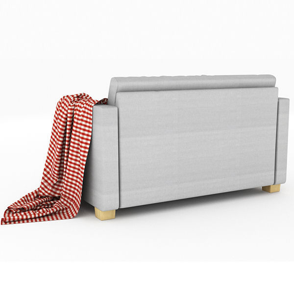 SOLSTA plaid blanket on chair 3D model_3