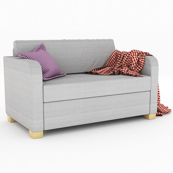 SOLSTA plaid blanket on chair 3D model_9