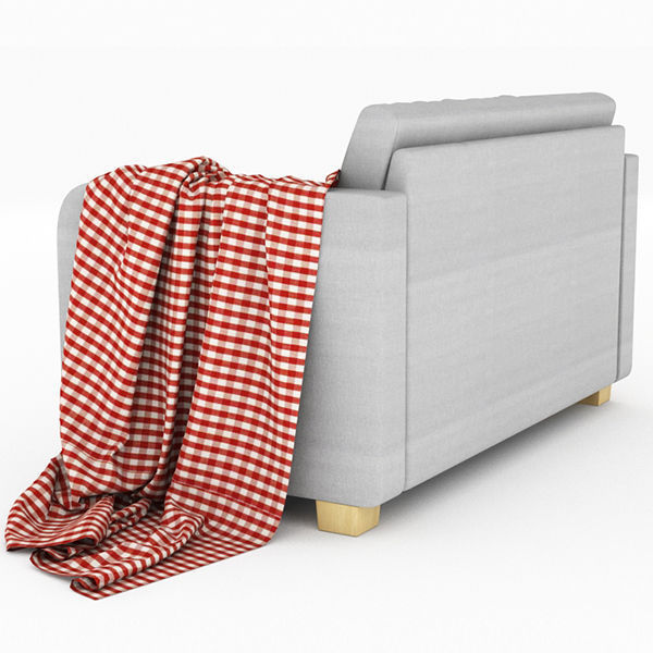 SOLSTA plaid blanket on chair 3D model_4
