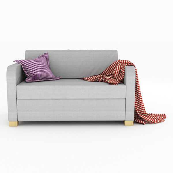 SOLSTA plaid blanket on chair 3D model_8